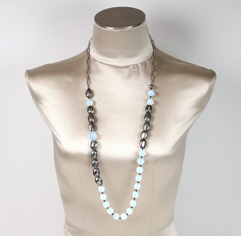 Opalite/Tibetan Silver Necklace