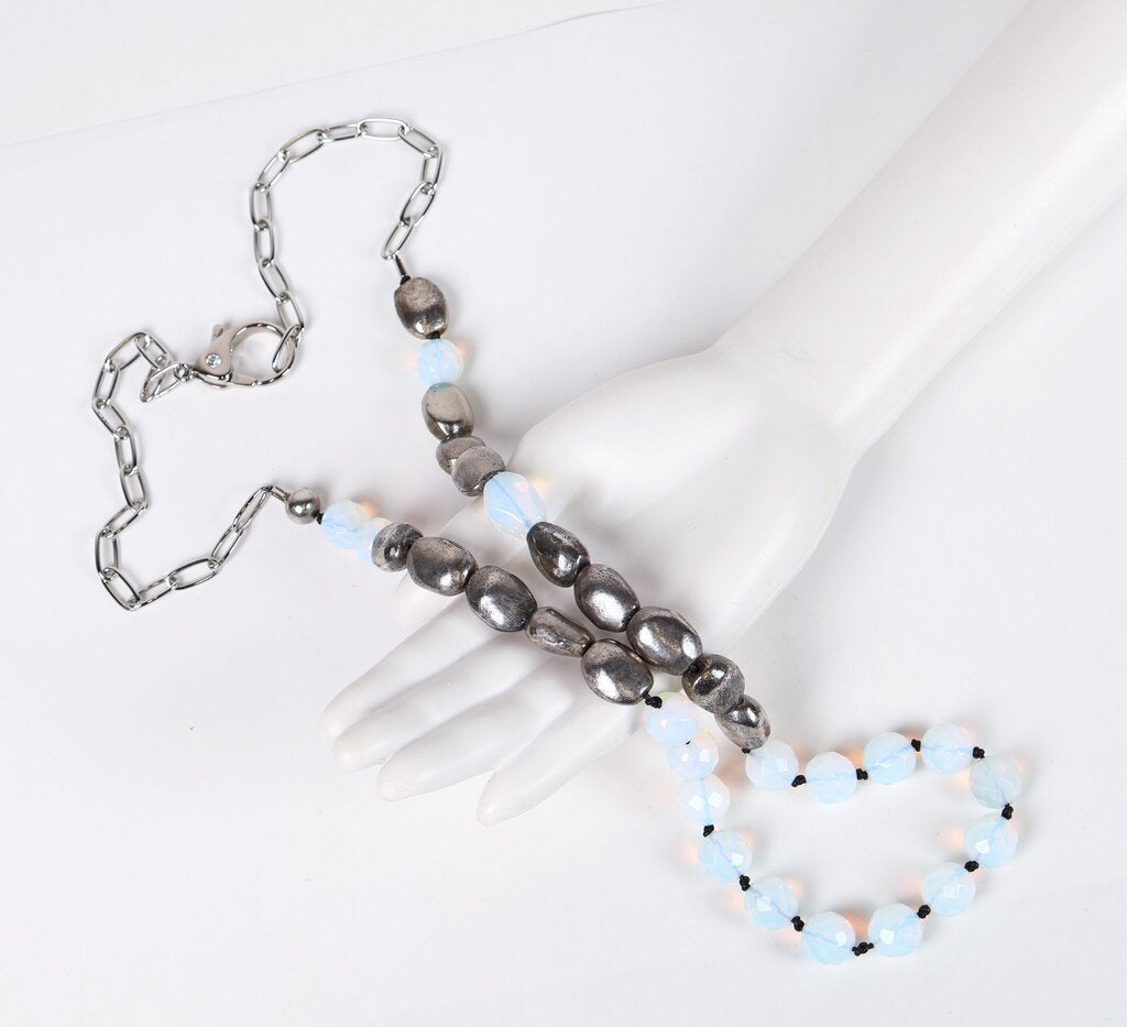 Opalite/Tibetan Silver Necklace