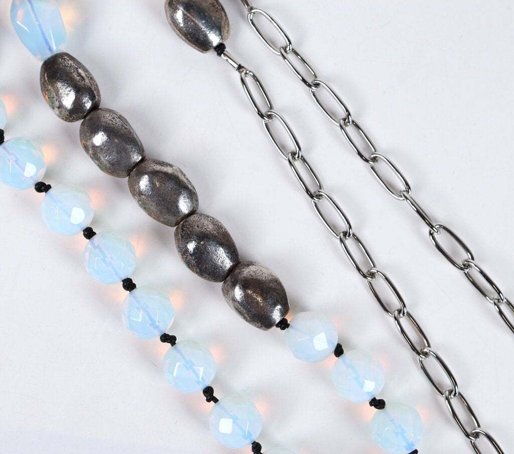 Opalite/Tibetan Silver Necklace