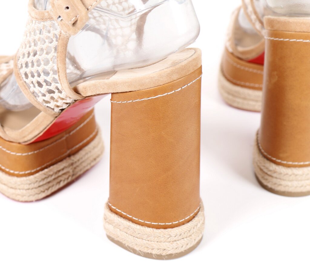 Brown woven Platform Heels (39/9)