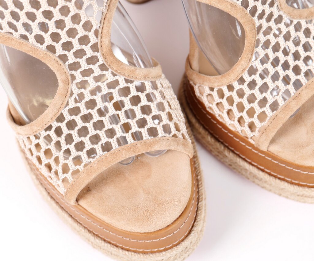Brown woven Platform Heels (39/9)