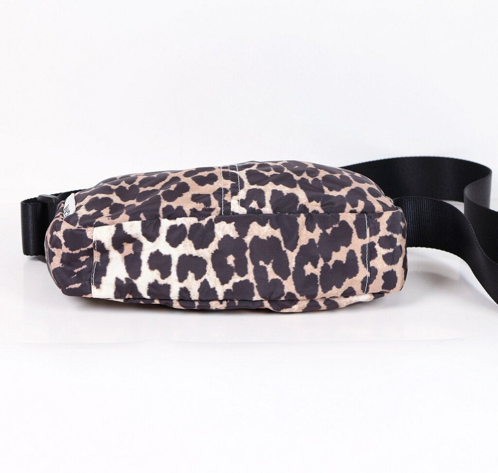 Cheetah print nylon camera bag