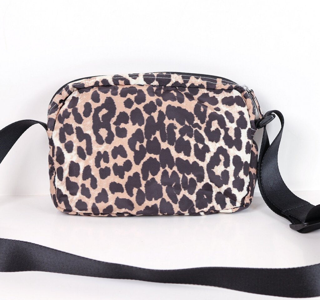 Cheetah Print Nylon Camera Bag