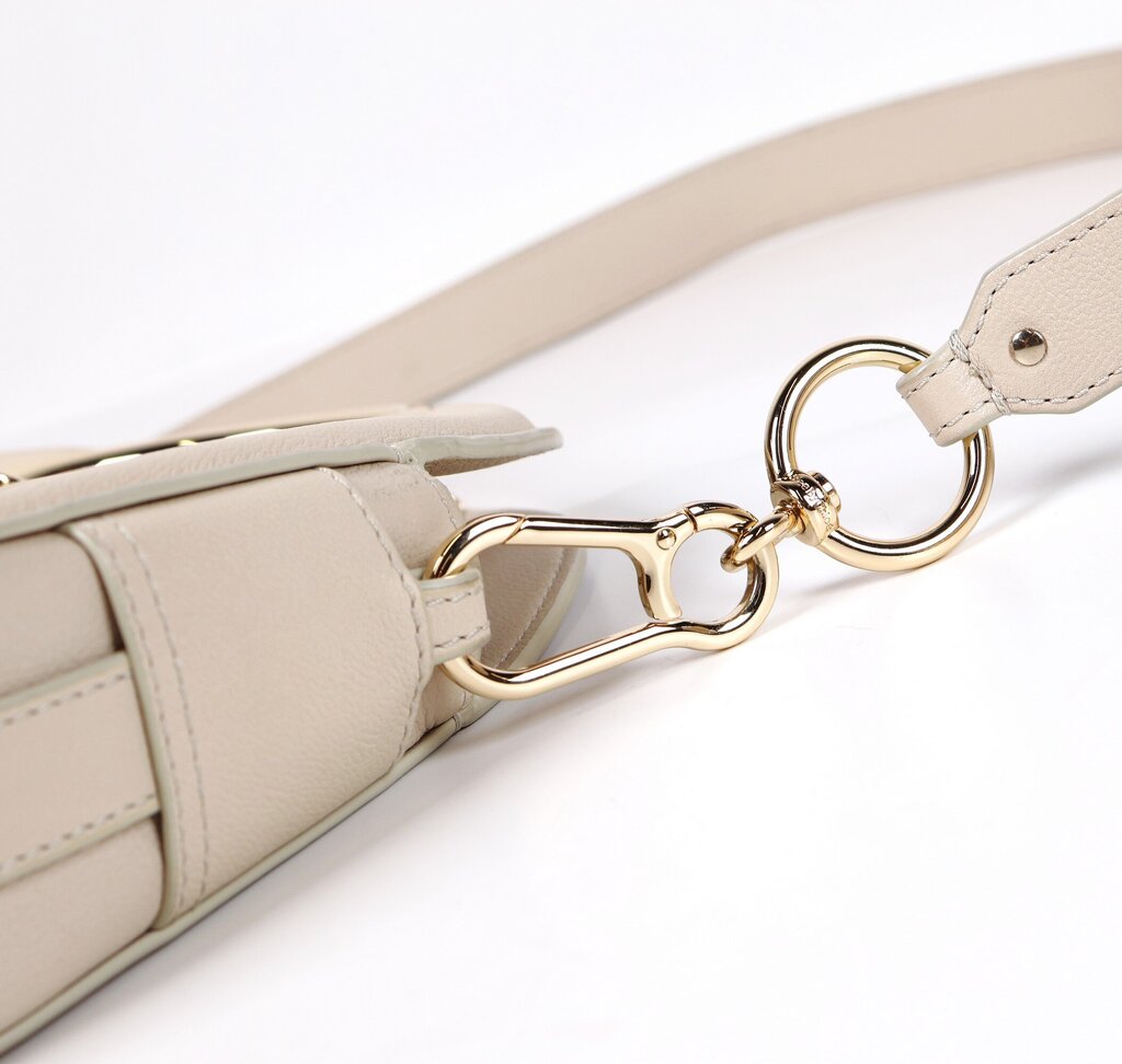 Cement Beige 'Mara' Small Leather Tote