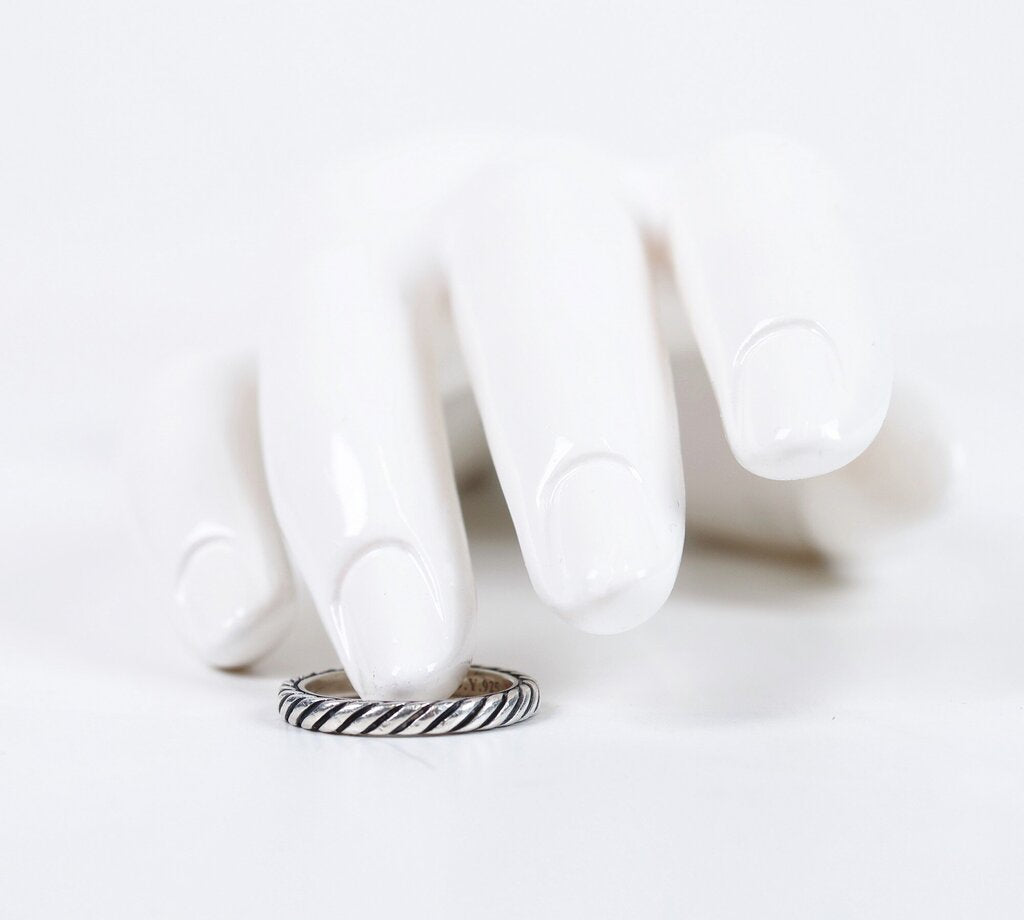 Sterling 'Cable Band' Ring (5.5)