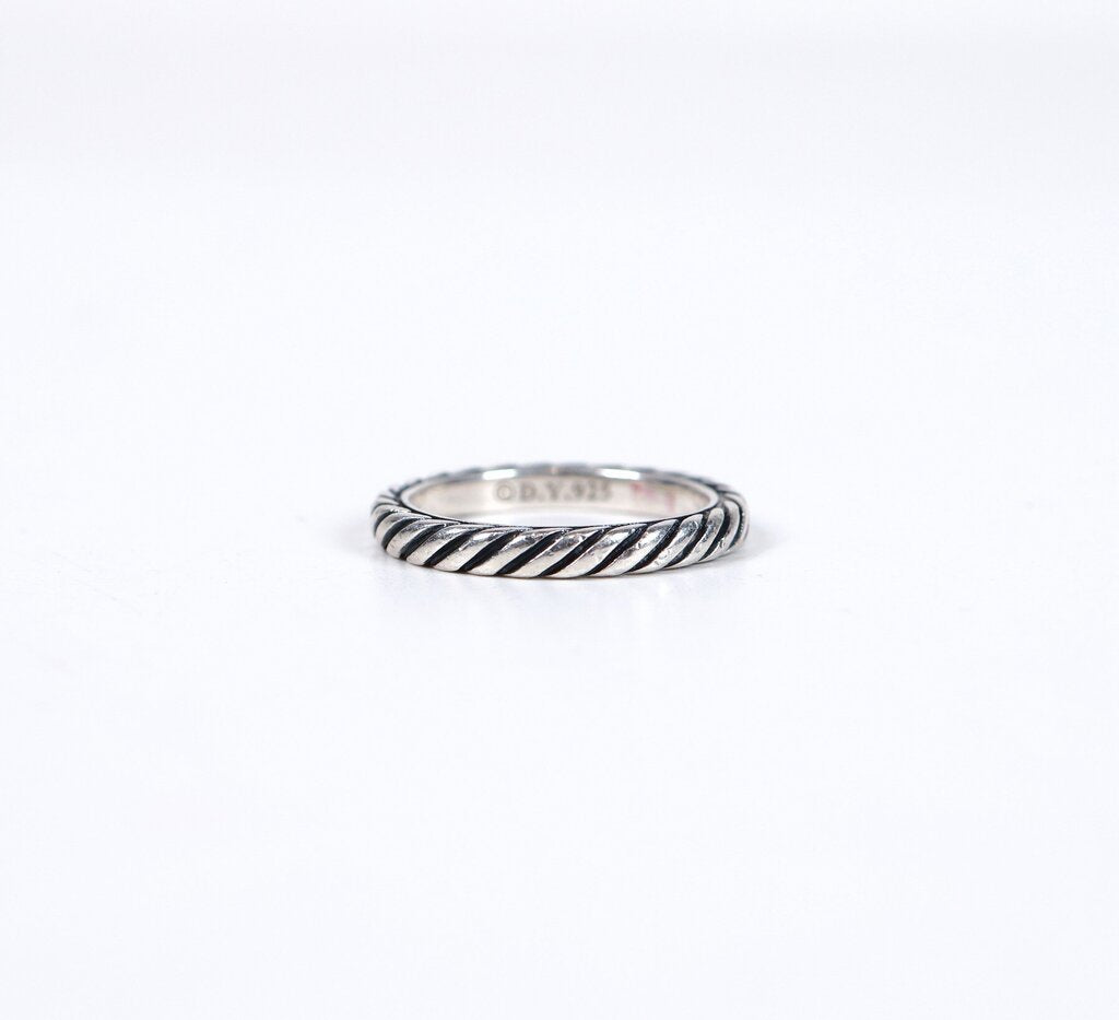 Sterling 'Cable Band' Ring (5.5)