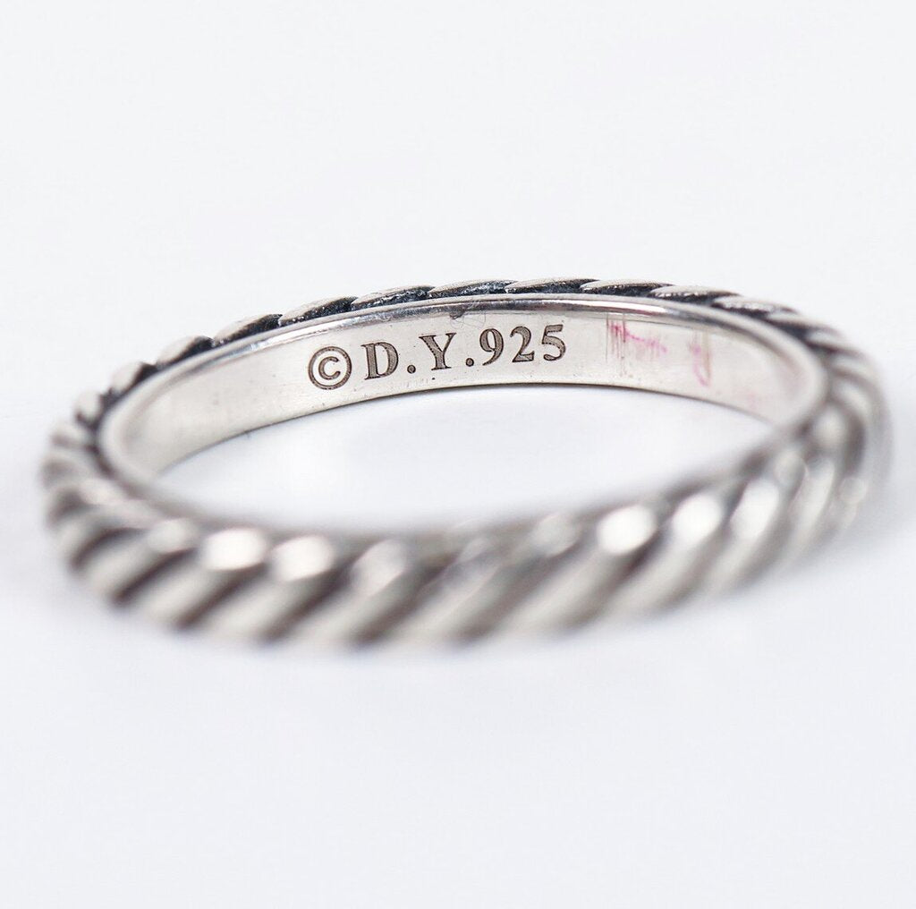 Sterling 'Cable Band' Ring (5.5)