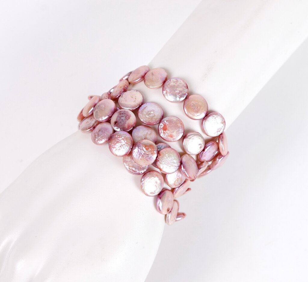 Sterling and Coin Pearl Bracelet