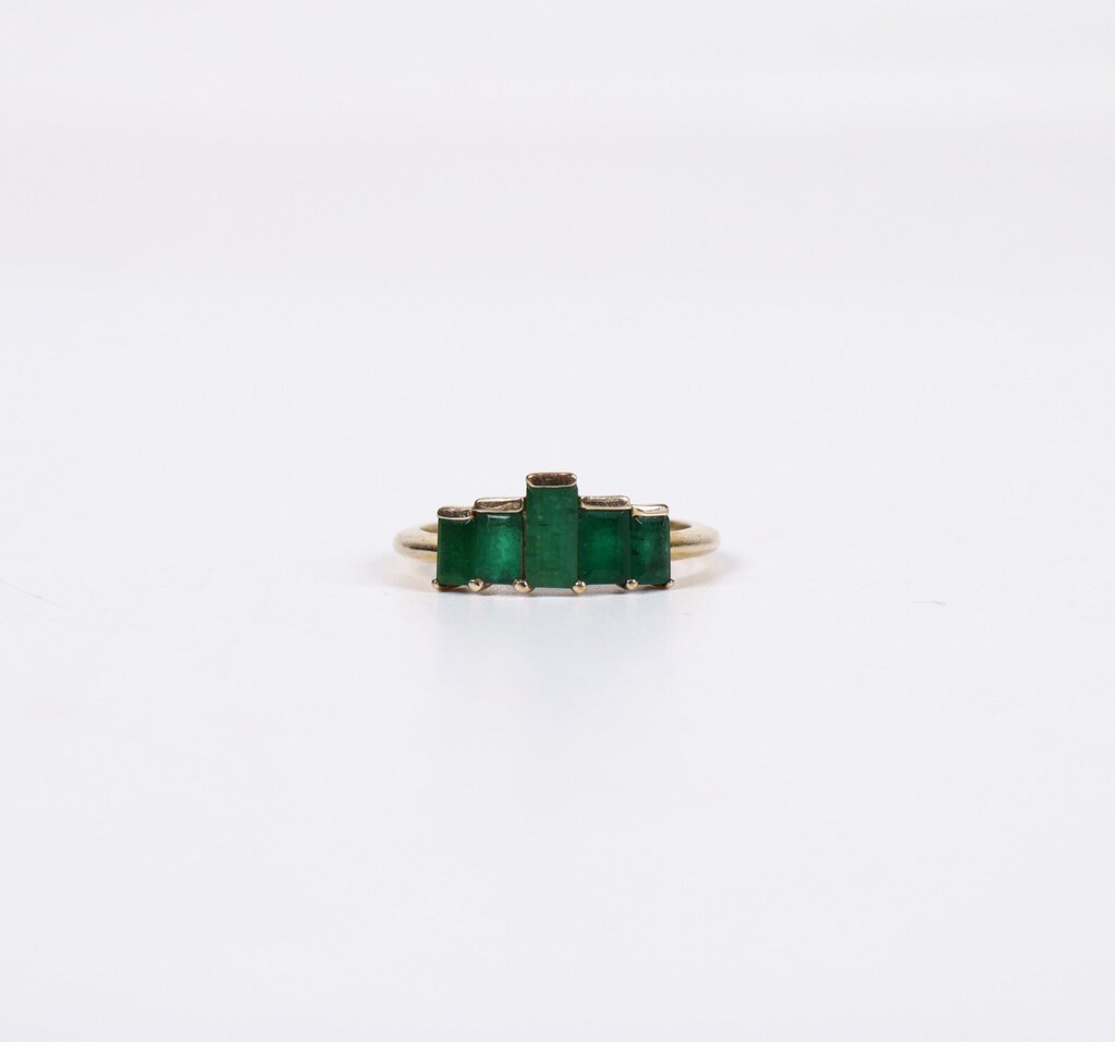 14K and Emerald Deco Style Ring (6)