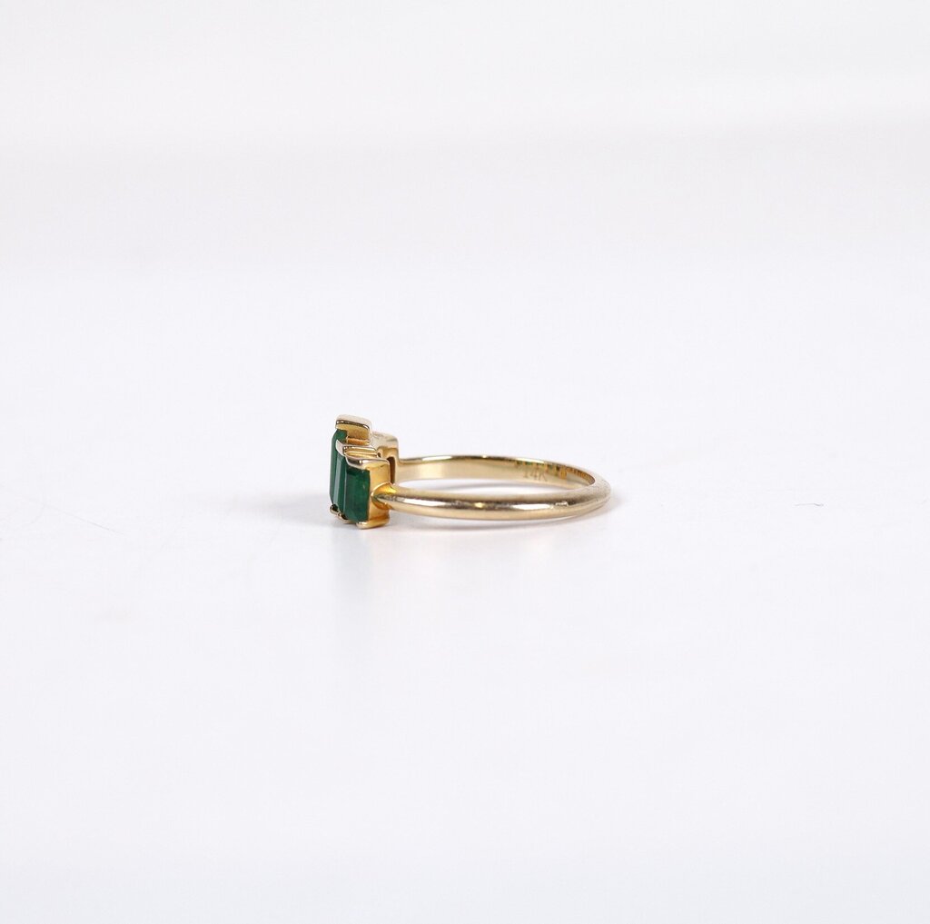 14K and Emerald Deco Style Ring (6)
