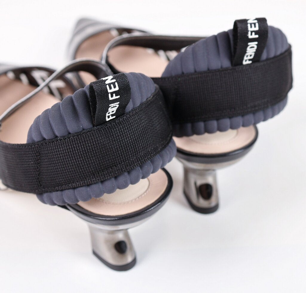 Black Monogram Fun Pointed Heels (37/7)