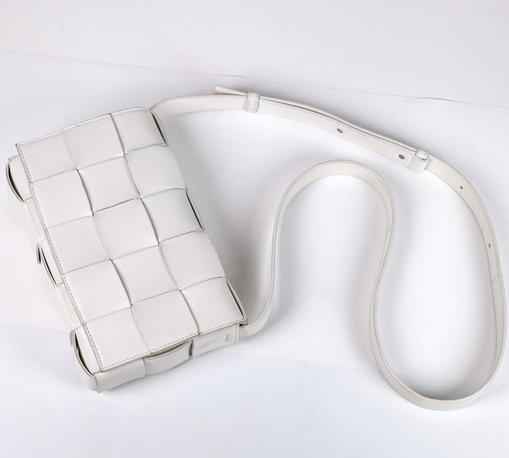 White Cassette Medium Crossbody