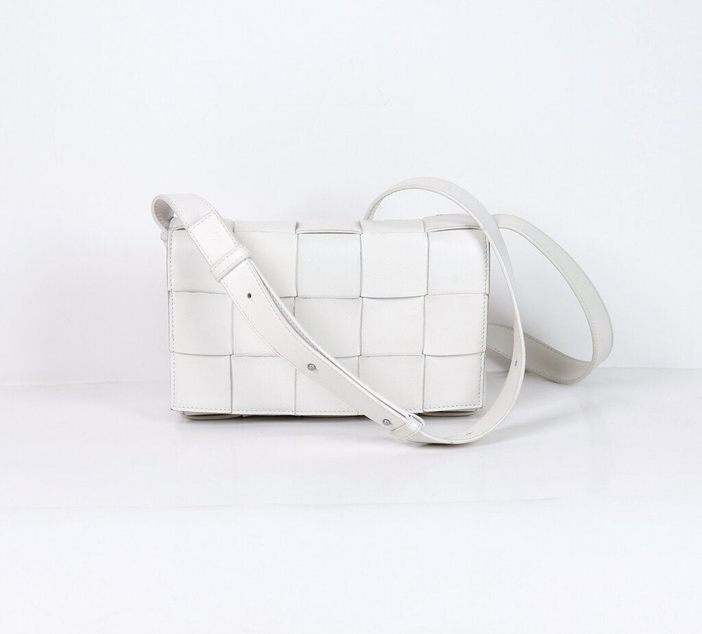 White Cassette Medium Crossbody
