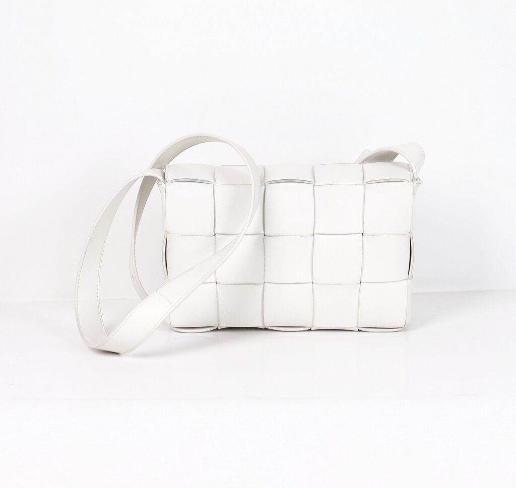 White Cassette Medium Crossbody