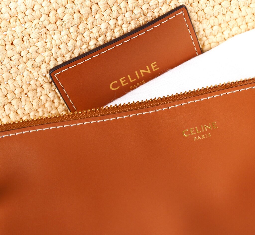 Raffia and Leather Tote