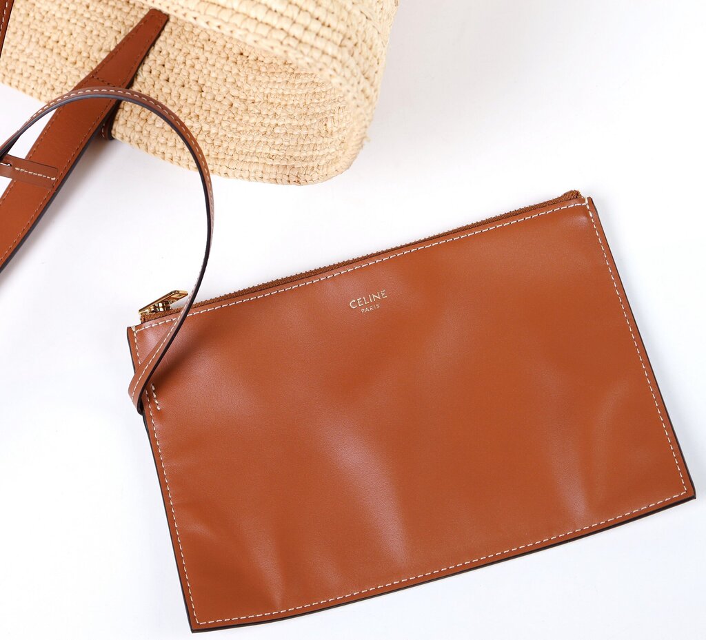 Raffia and Leather Tote