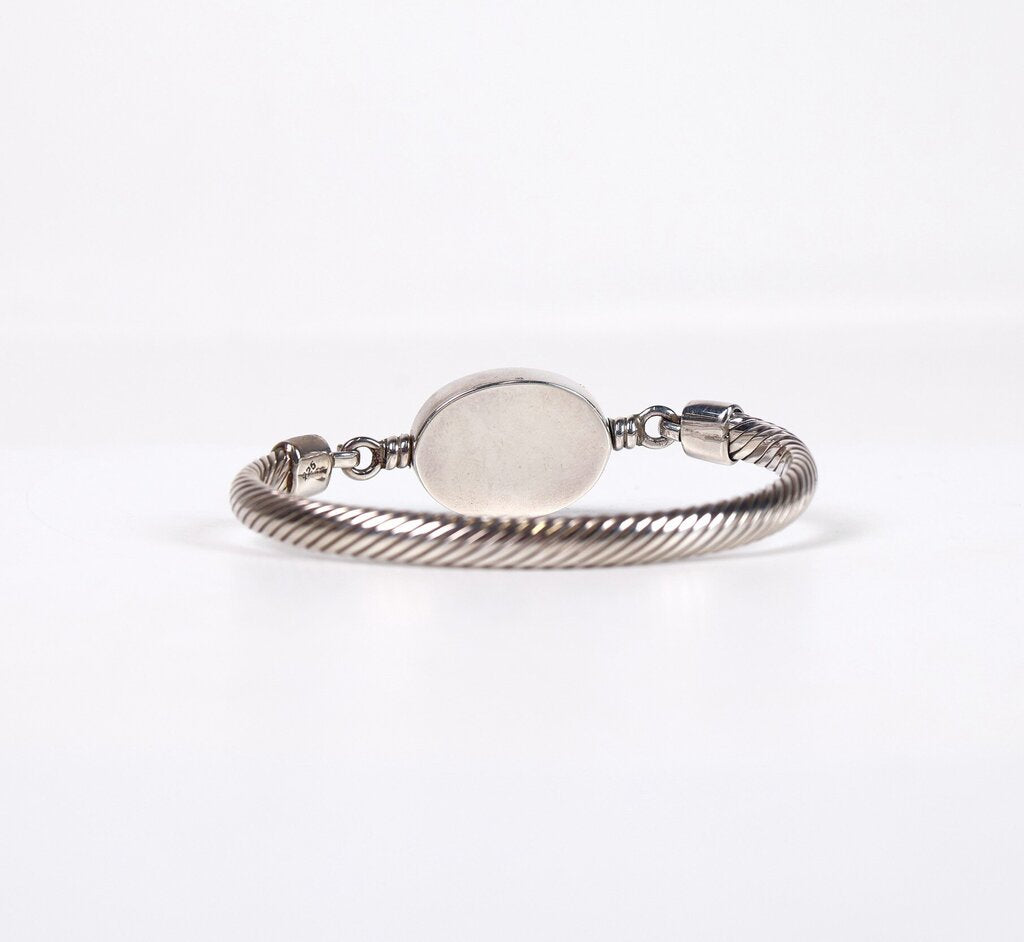 Sterling and Turquoise Cable Bracelet