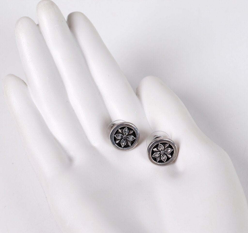 Sterling and Diamond 'Uxor Stud' Earrings