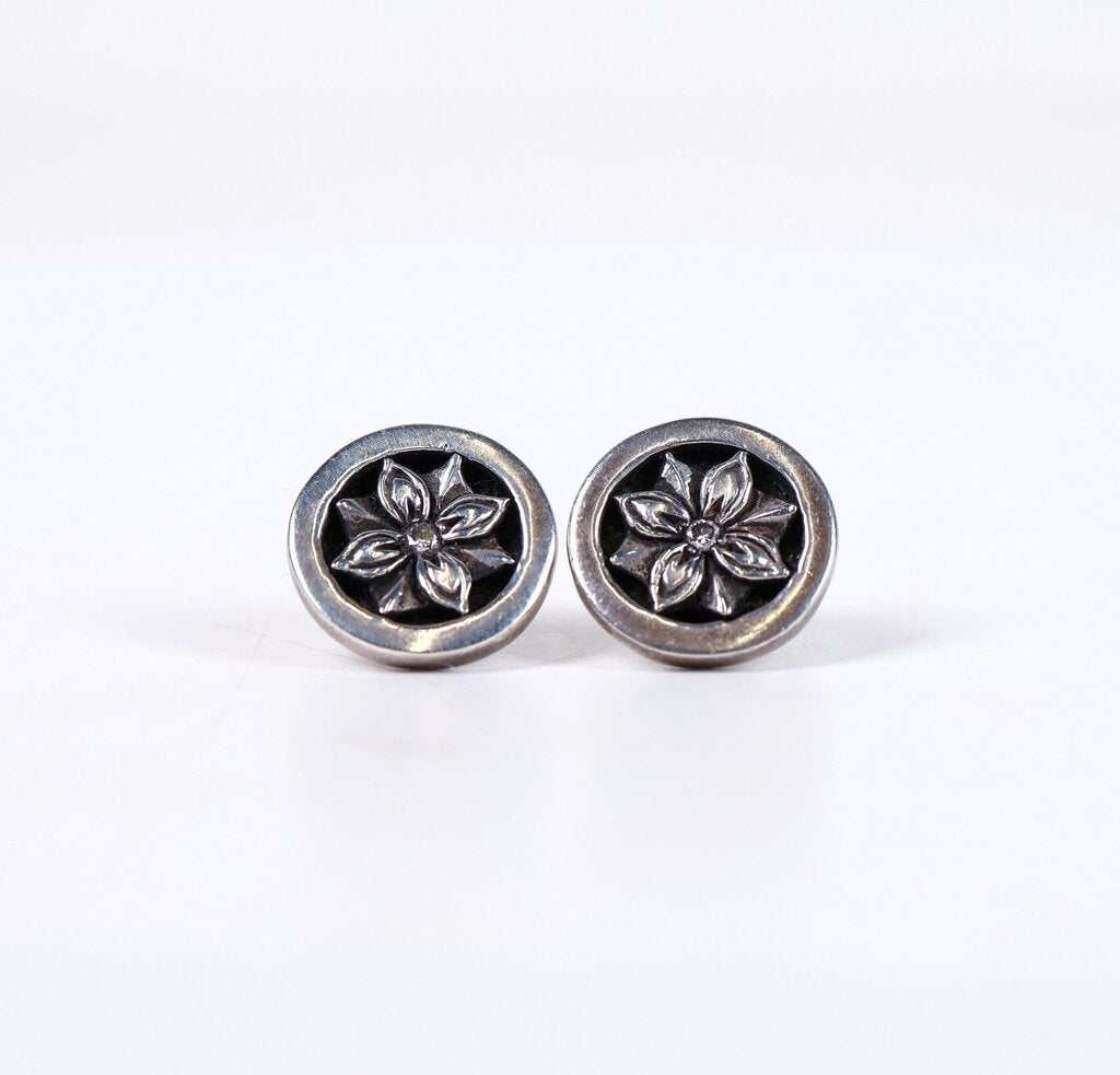 Sterling and Diamond 'Uxor Stud' Earrings