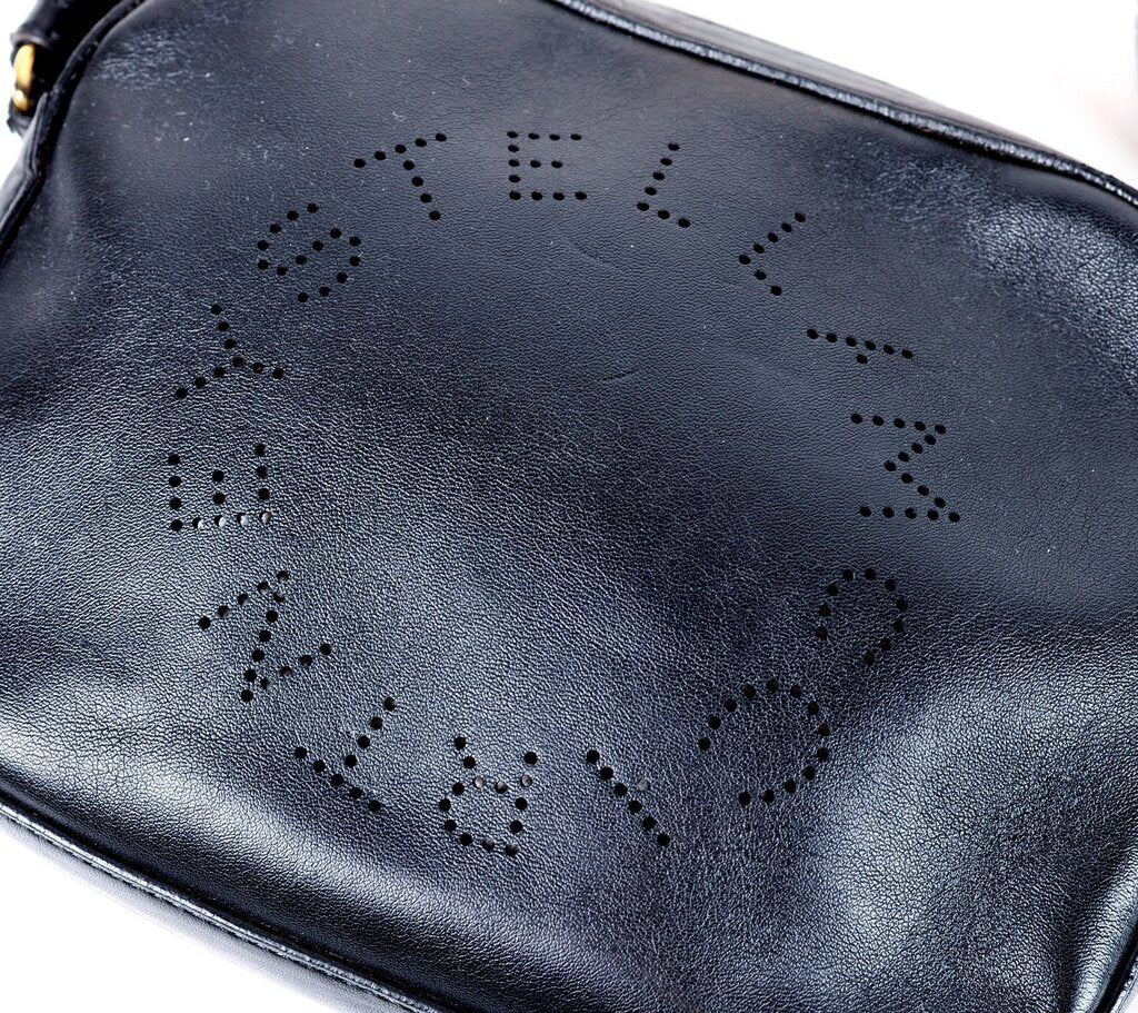 Black Leather Camera Crossbody