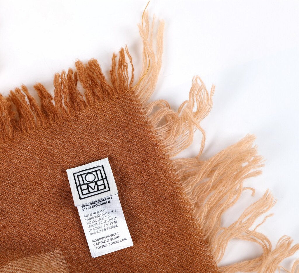 Brown Monogram Wool Scarf