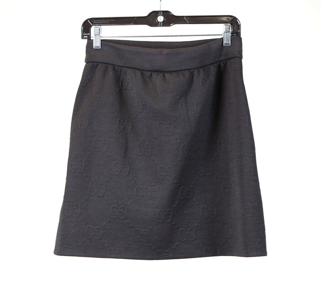 Black GG Logo Texture Drawstring Mini (S)