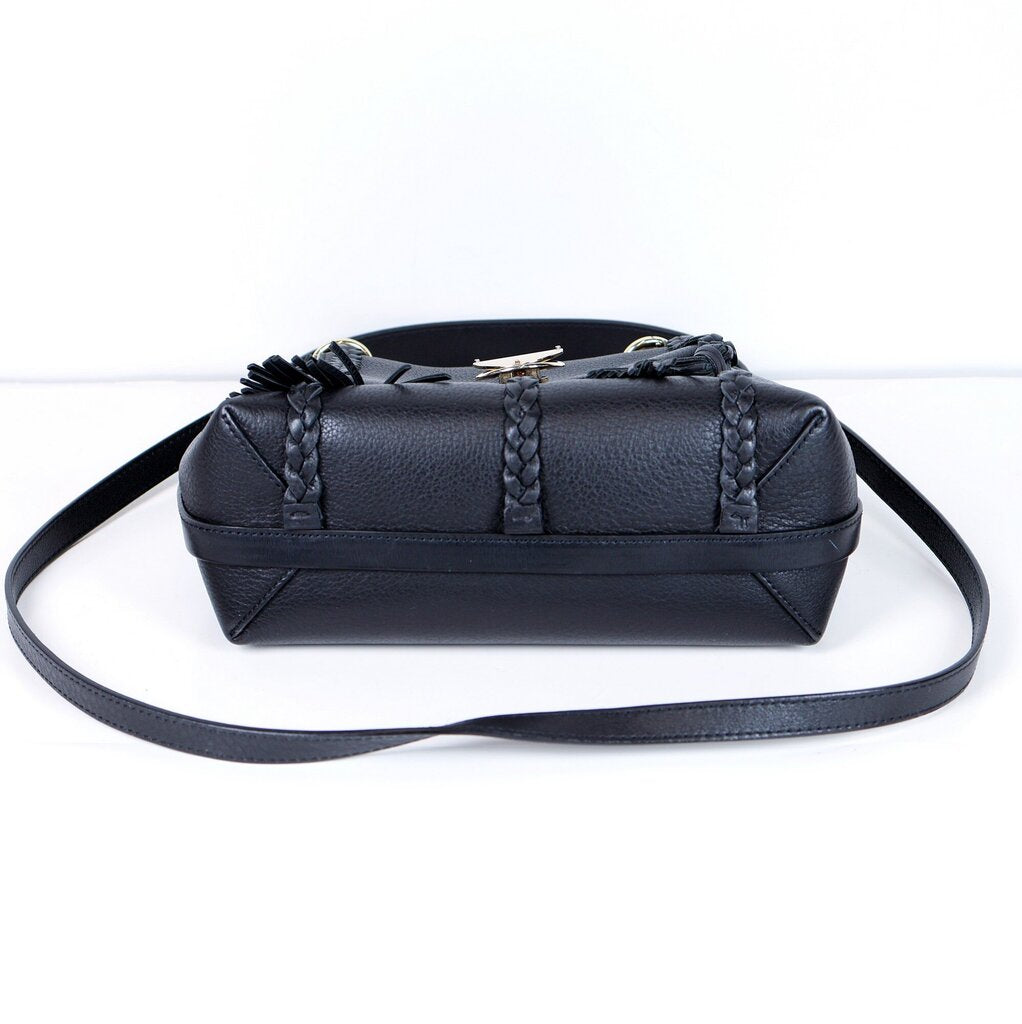 Black Leather Crossbody "Penelope"