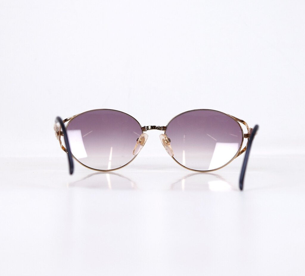 Gold Oval Frame "Stained Glass" Sunglasses