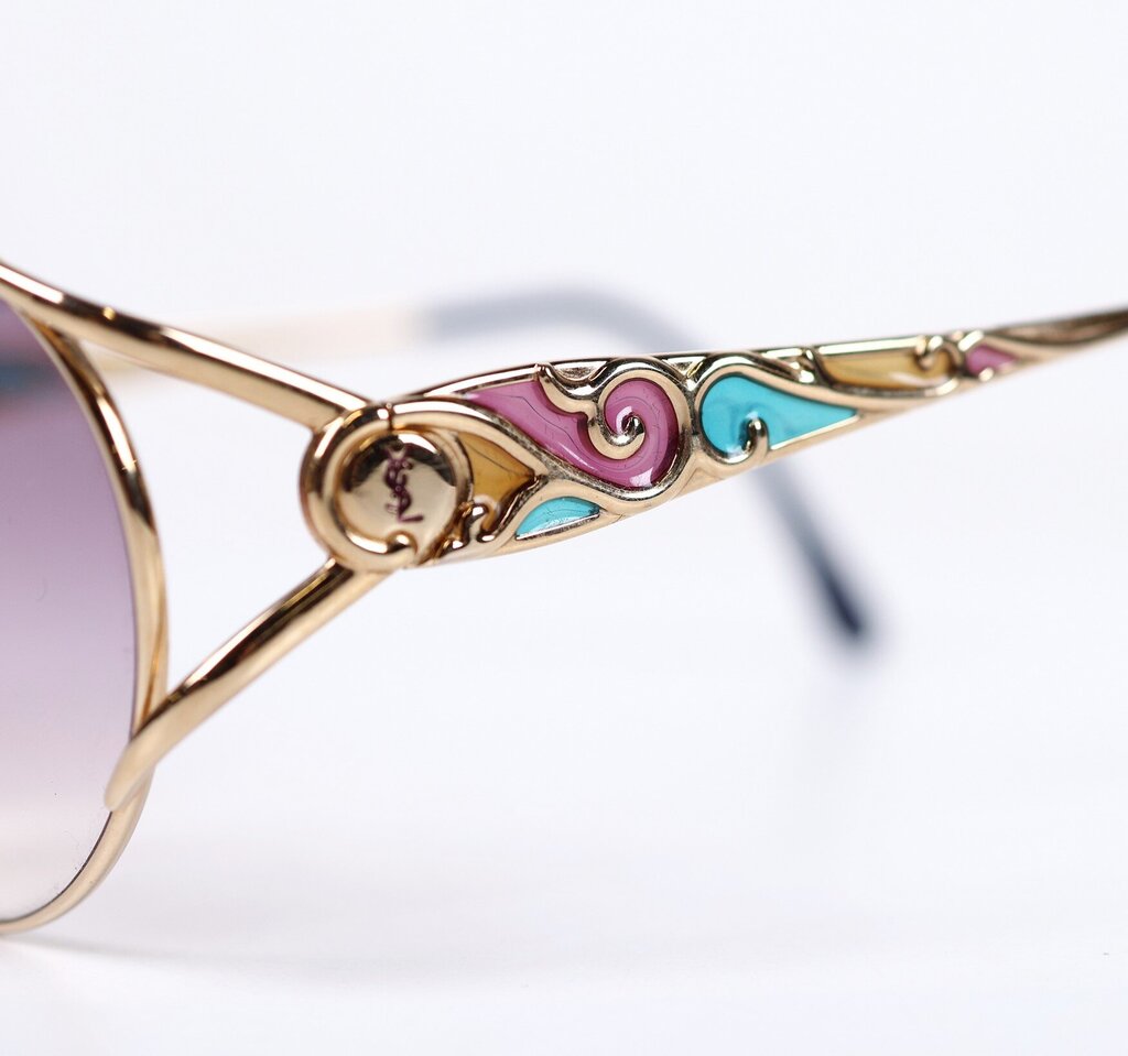 Gold Oval Frame "Stained Glass" Sunglasses