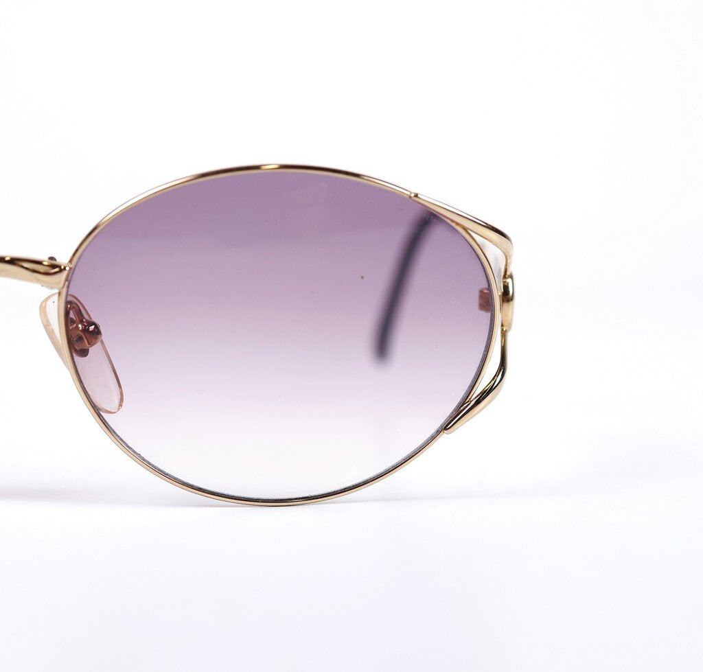 Gold Oval Frame "Stained Glass" Sunglasses
