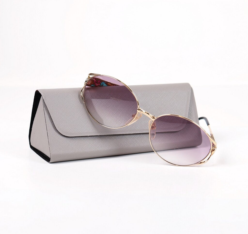 Gold Oval Frame "Stained Glass" Sunglasses