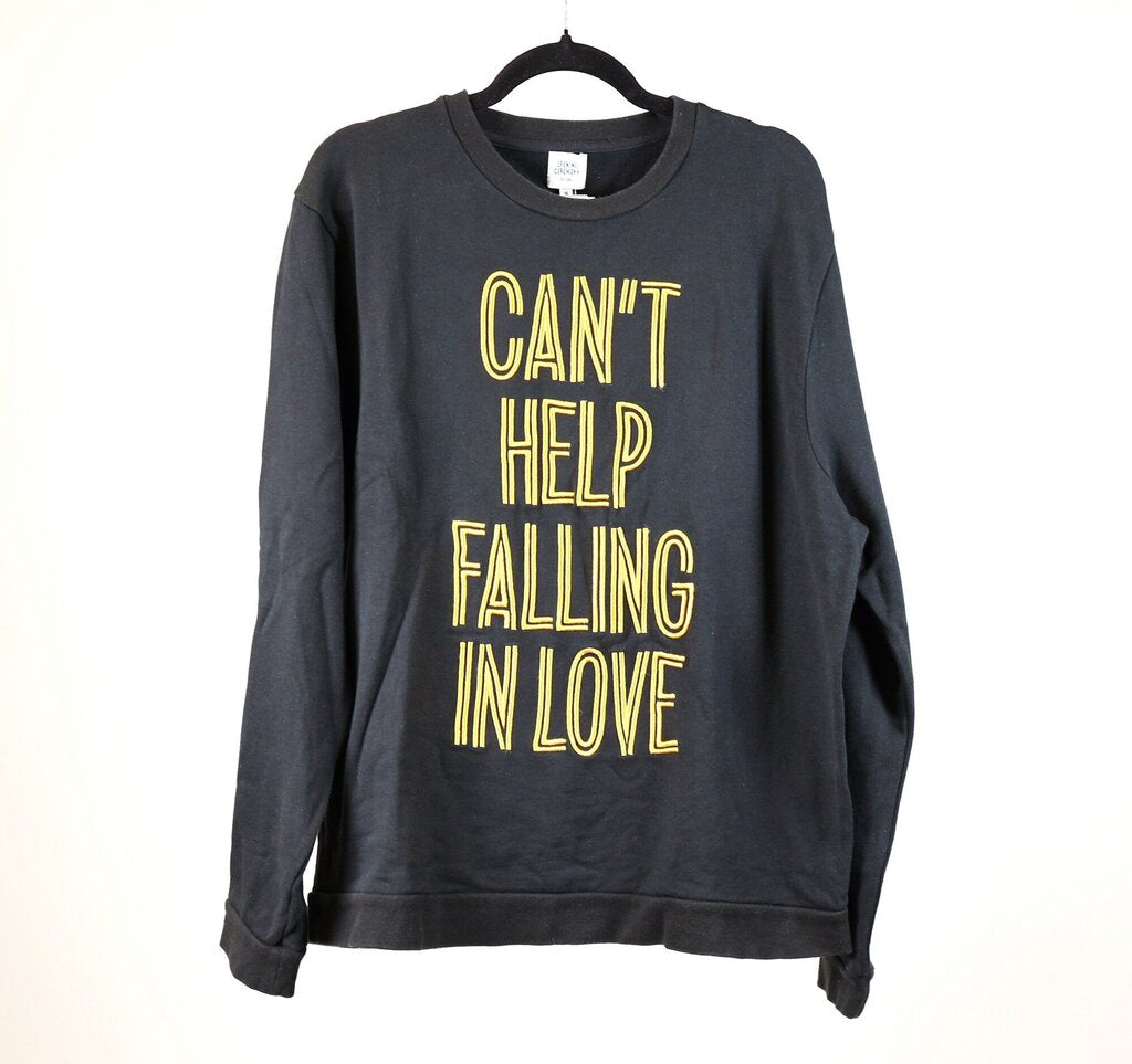 Black "Can't Help Falling in Love" Crewneck (Men's M)