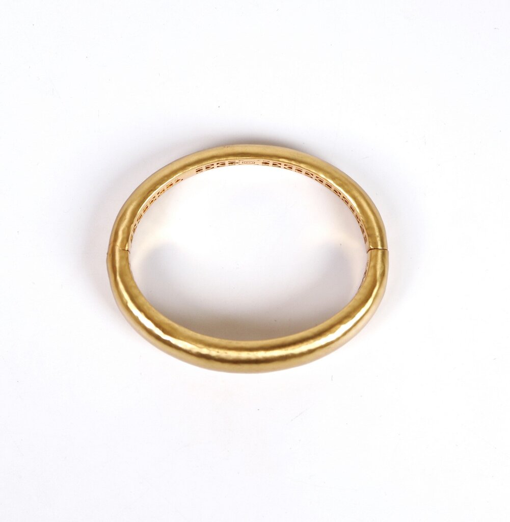 24K Gold Plate 'Catalina Demi Hinge' Bangle