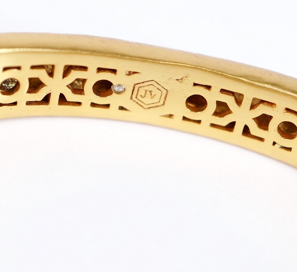 24K Gold Plate 'Catalina Demi Hinge' Bangle
