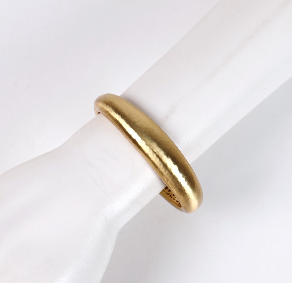 24K Gold Plate 'Catalina Demi Hinge' Bangle
