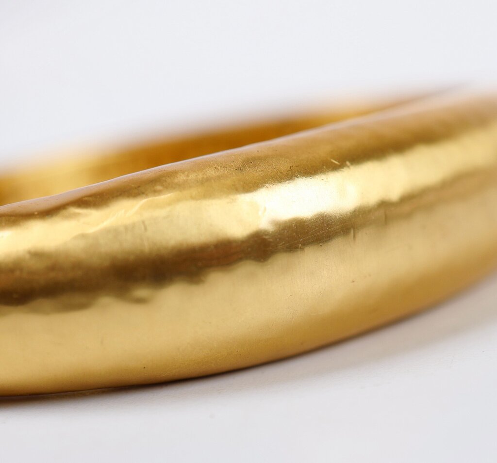 24K Gold Plate 'Catalina Demi Hinge' Bangle
