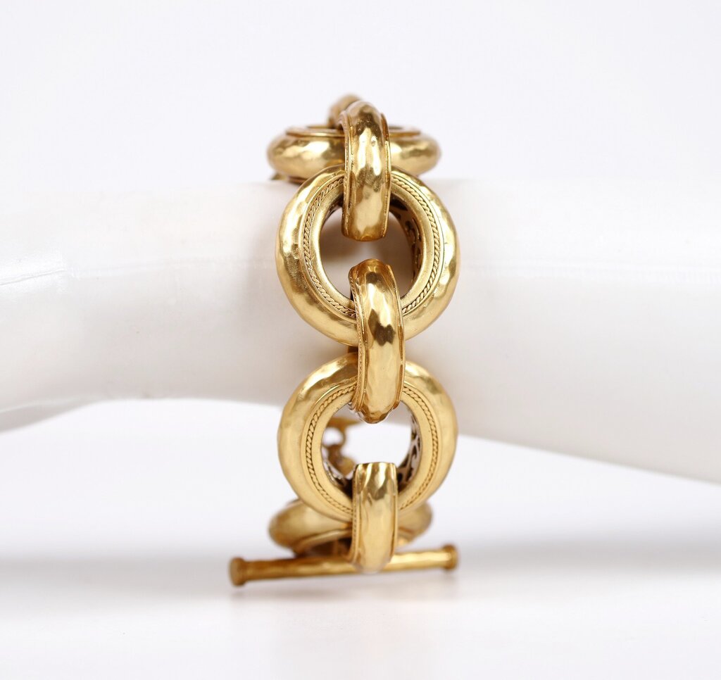 24K Gold Plate 'Cannes Demi Link' Bracelet