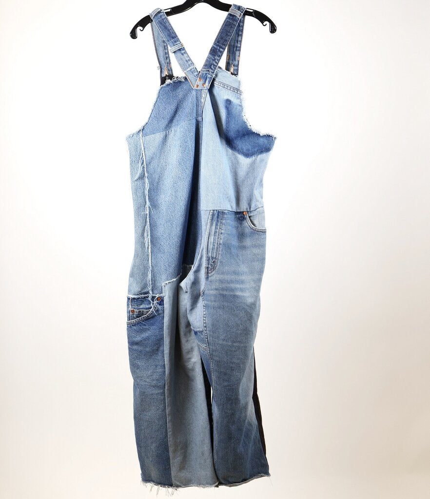Oversized Mixed Denim Overalls (N/S)