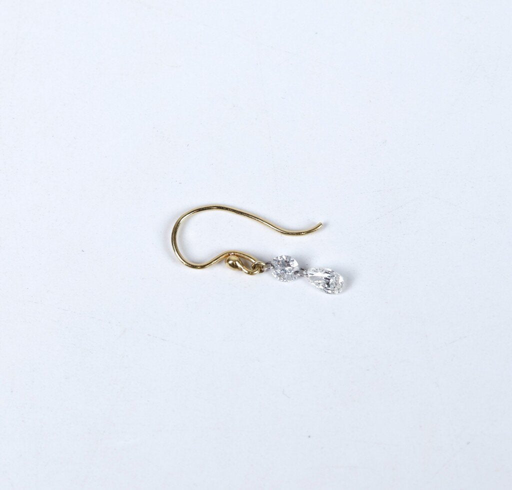 18K Gold and Diamond Drop Earrings