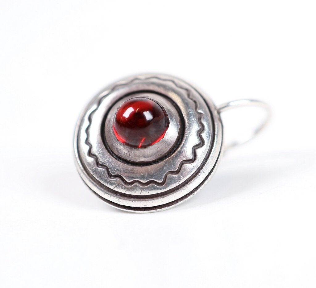 Sterling and Garnet Earrings