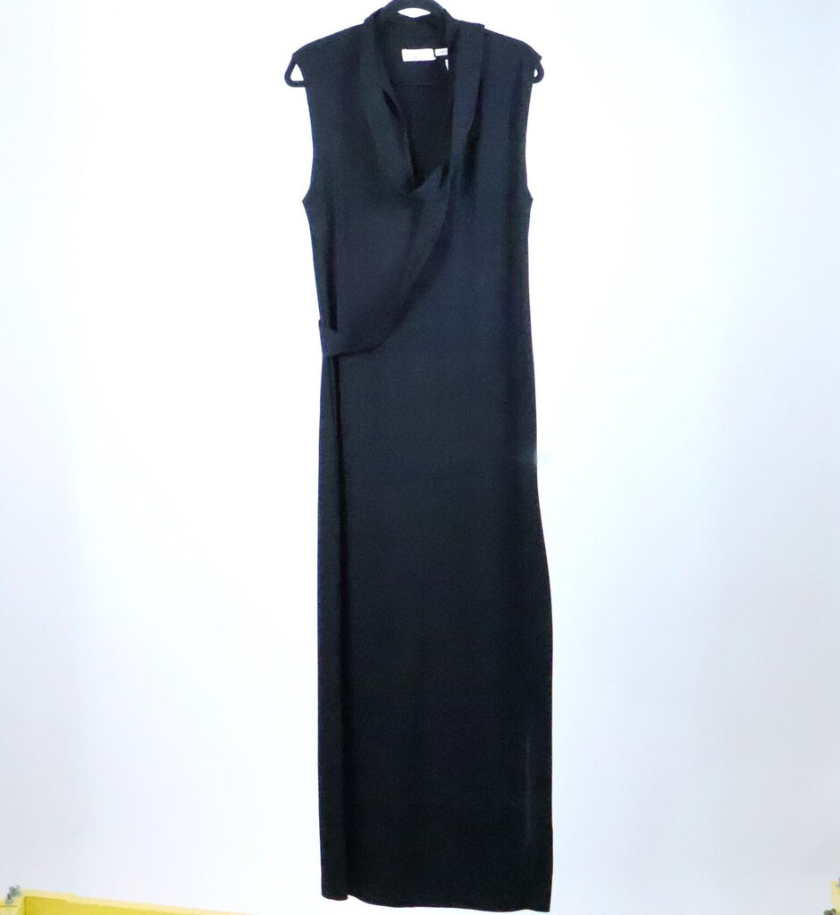 Black Maxi Dress with Neck Tie (M)