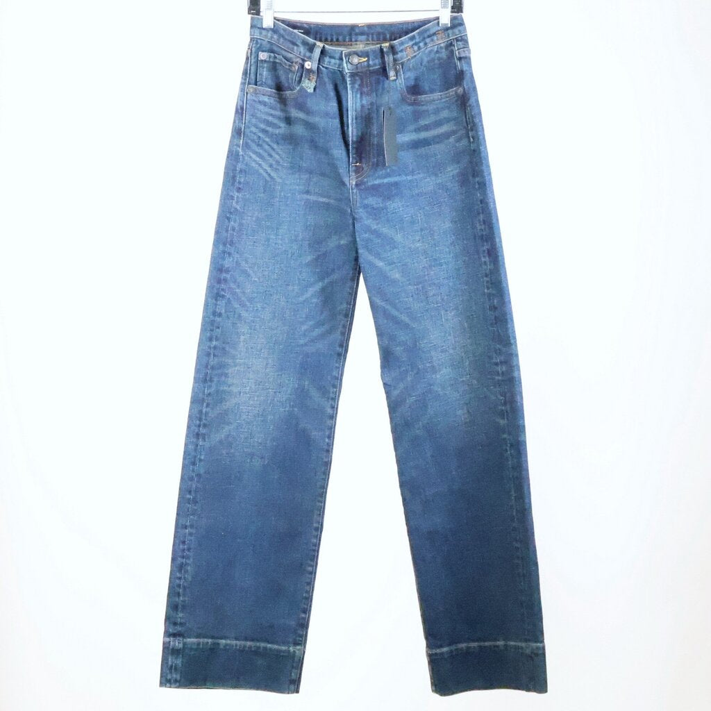 Dark Wash Wide Leg Jeans (28)
