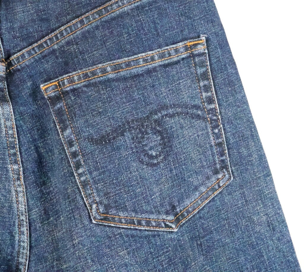 Dark Wash Wide Leg Jeans (28)