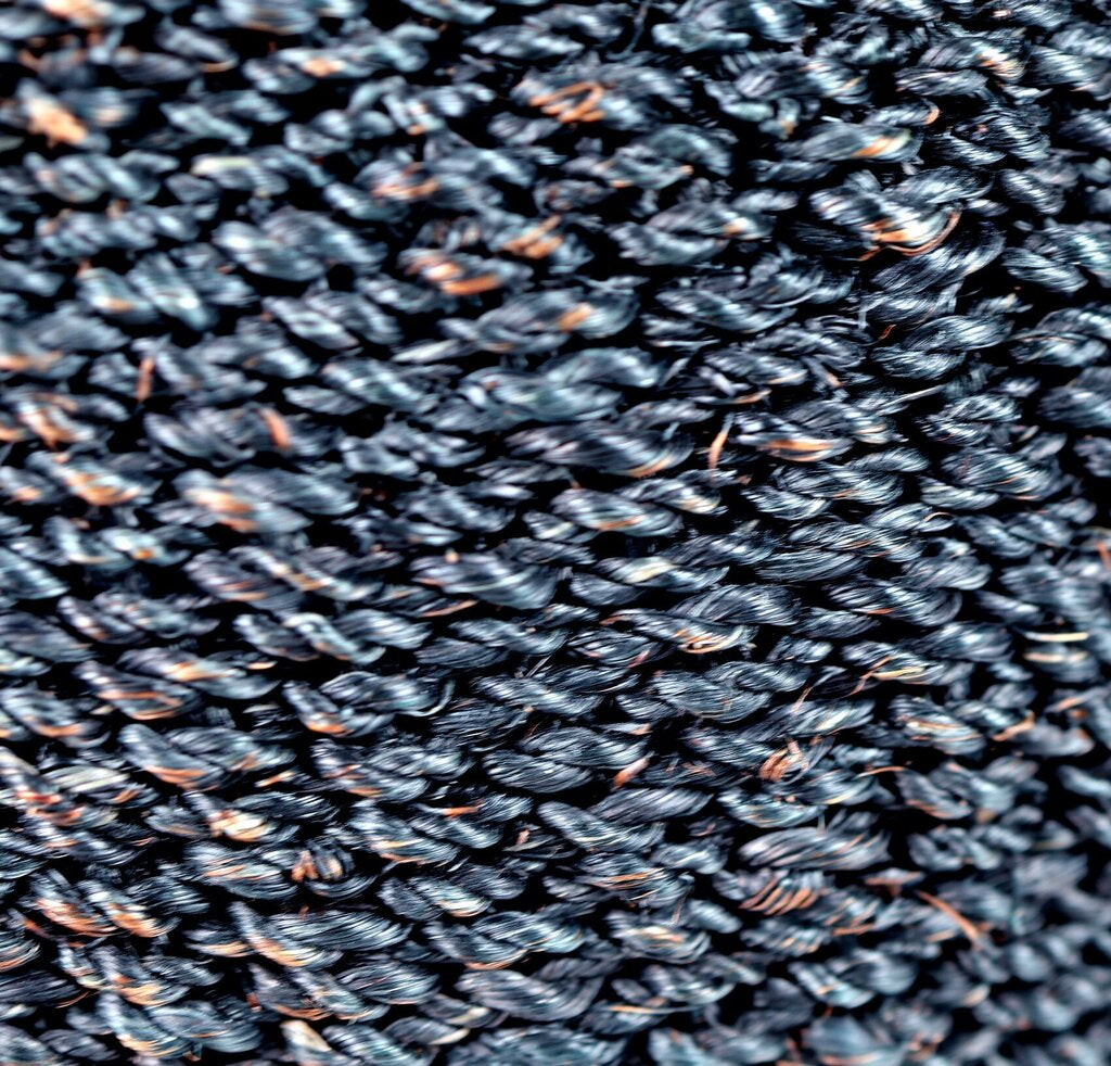 'Le Pot de Miel' Black Raffia Handbag
