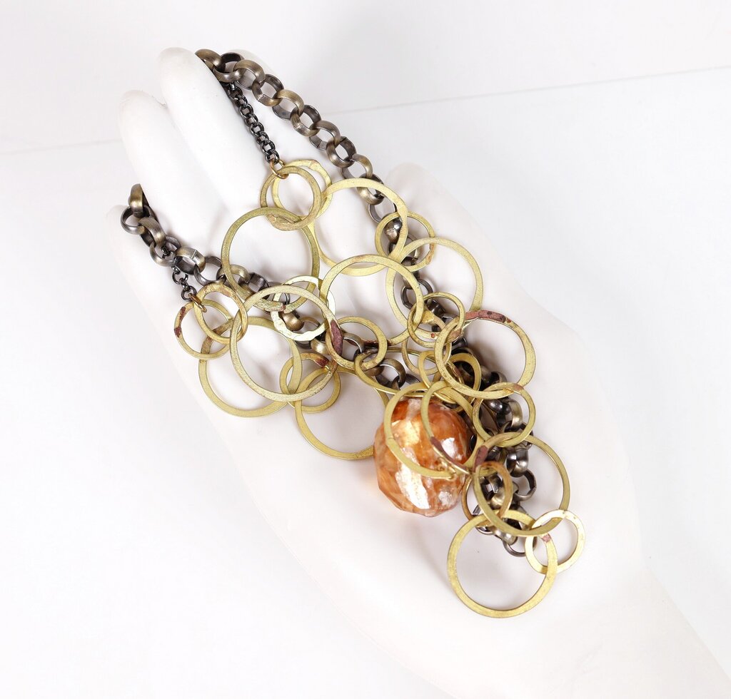 Multi Chain Torsade with Lucite Bead