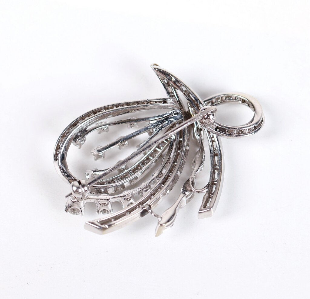 14K Gold and Diamond Brooch