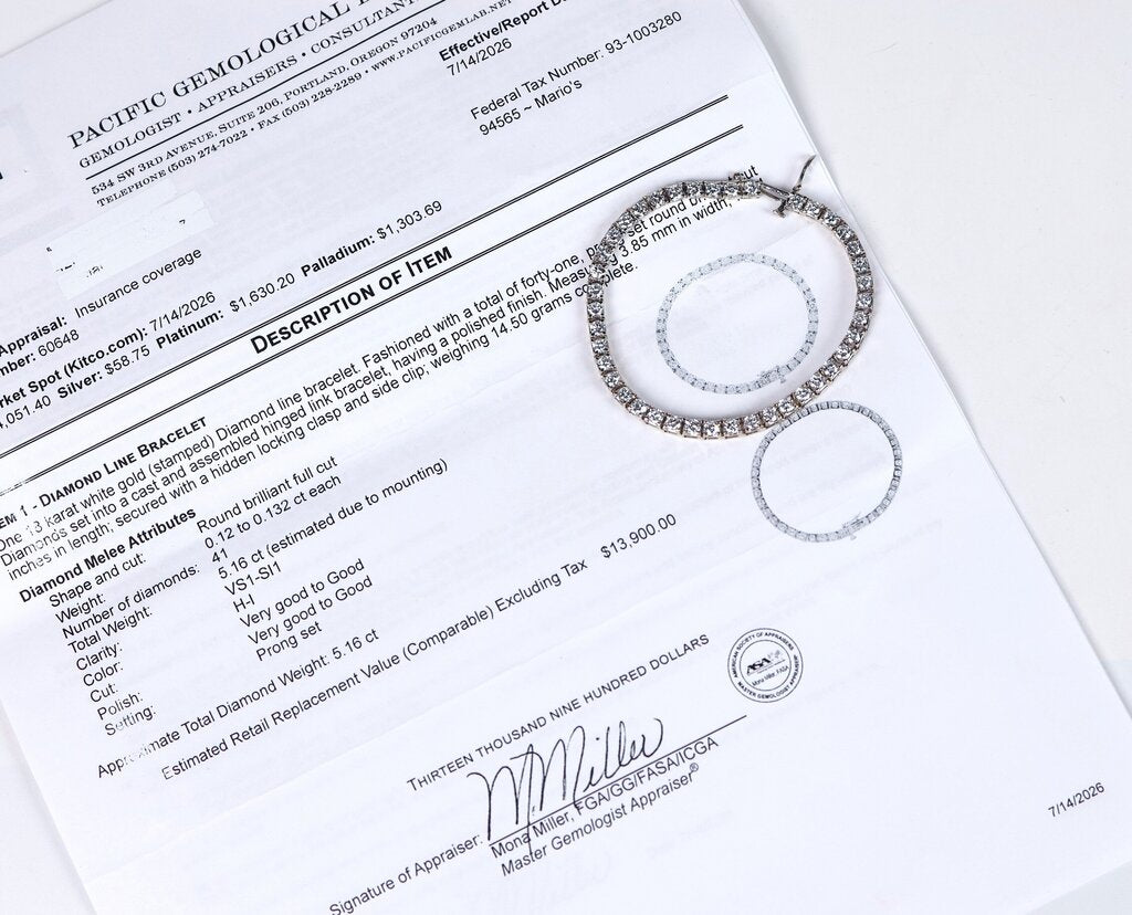 18K Gold and Diamond Tennis Bracelet