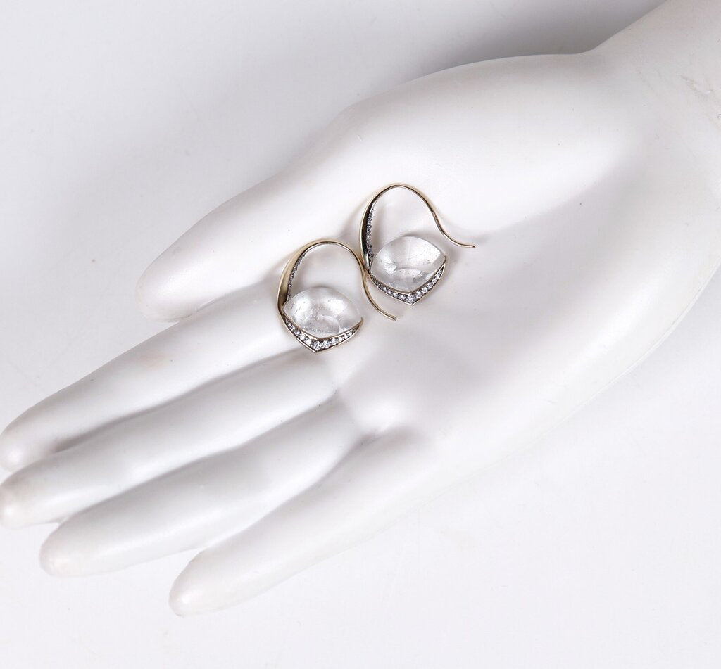 18K Grey Gold 'Dawn Diamond' Earrings
