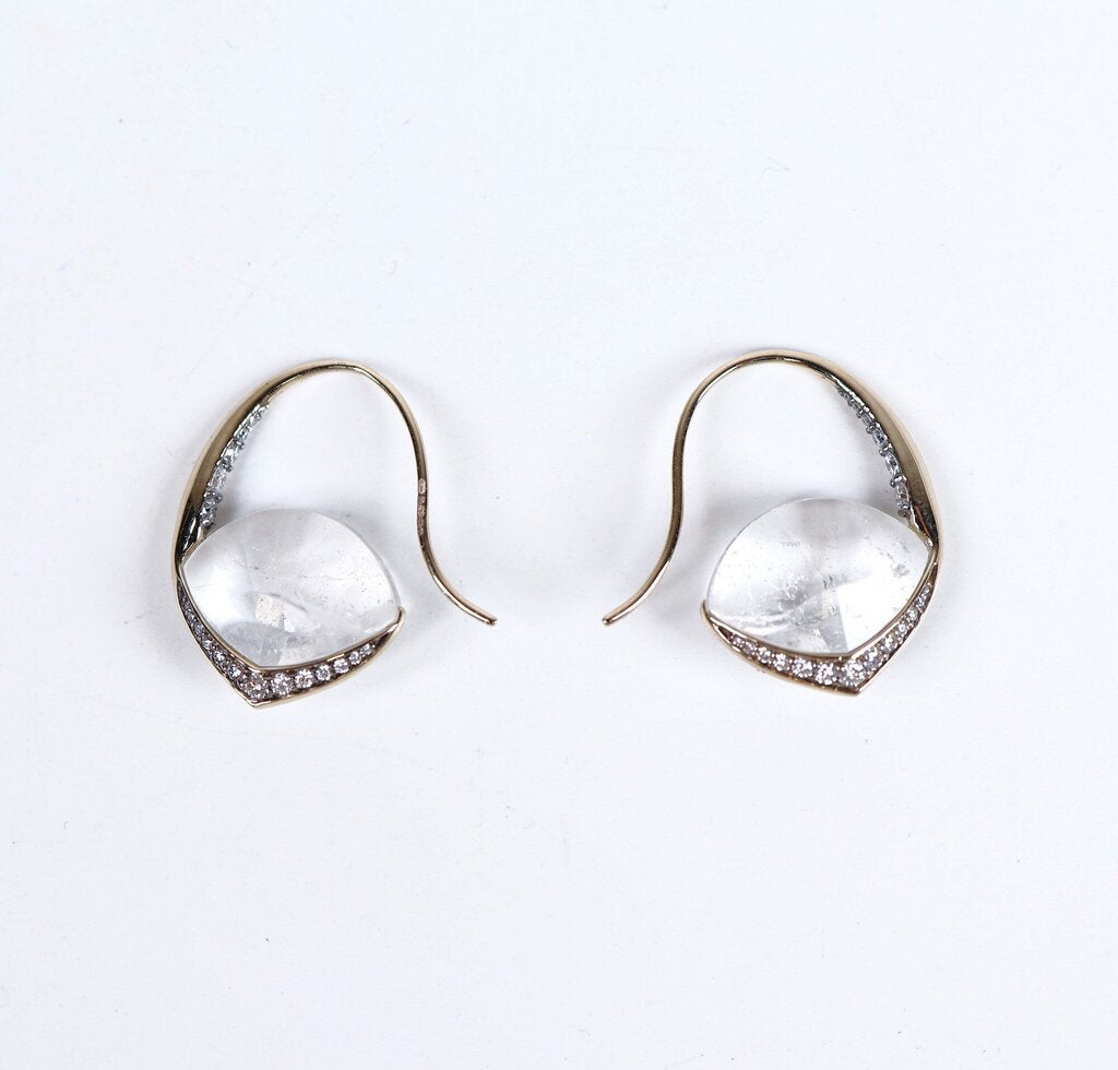 18K Grey Gold 'Dawn Diamond' Earrings