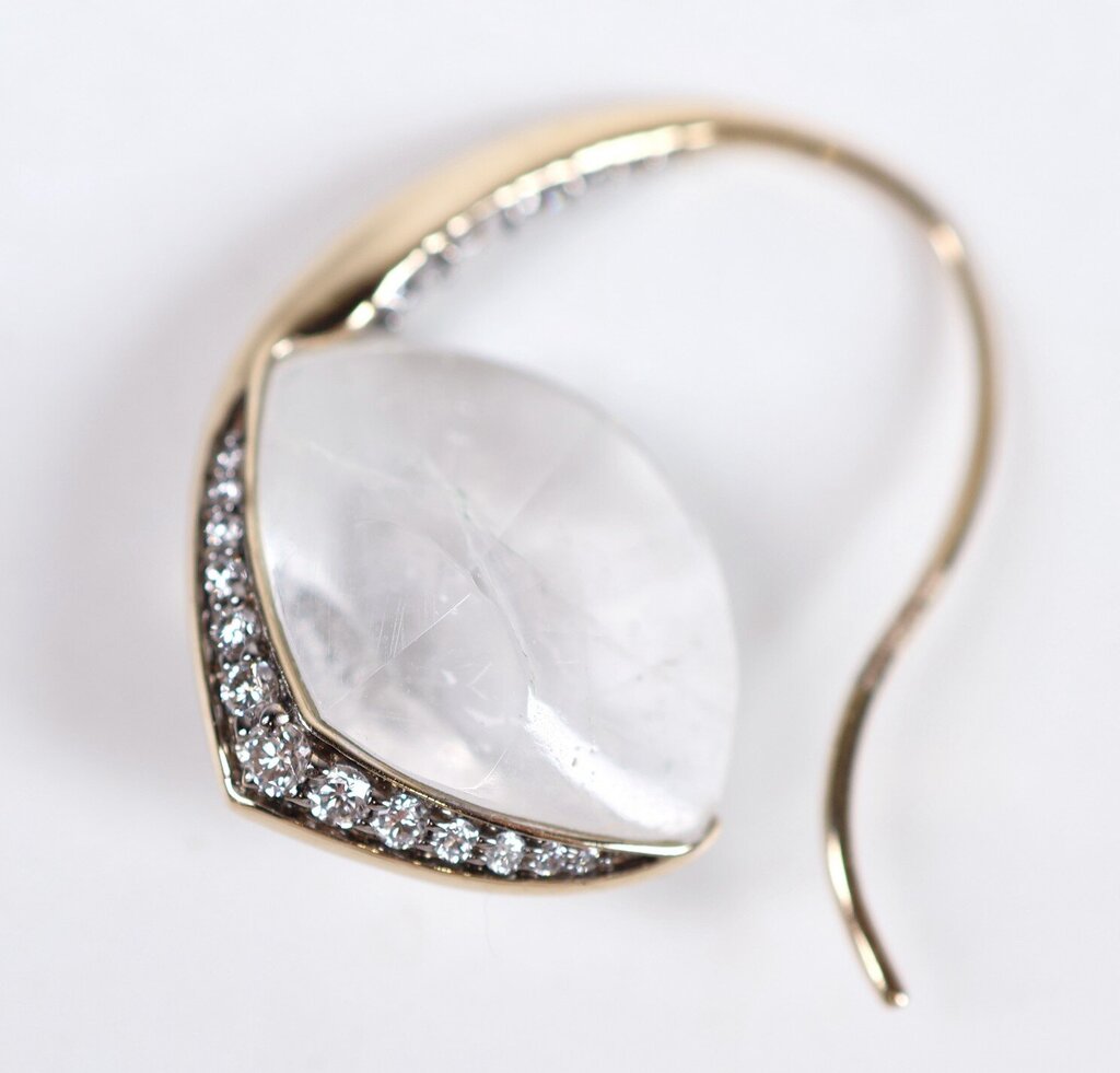 18K Grey Gold 'Dawn Diamond' Earrings